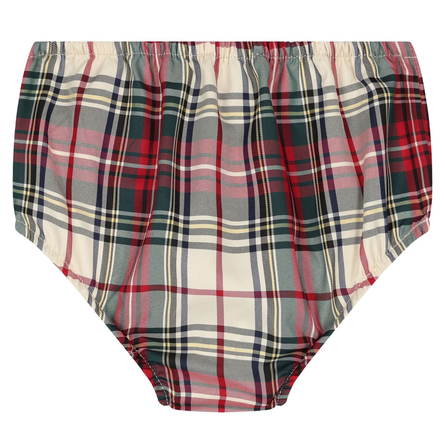 Baby Girls Ivory, Red & Green Tartan Dress Set, 1, hi-res