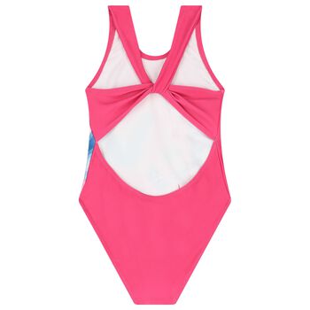 Girls Pink Flamingos Swimsuit