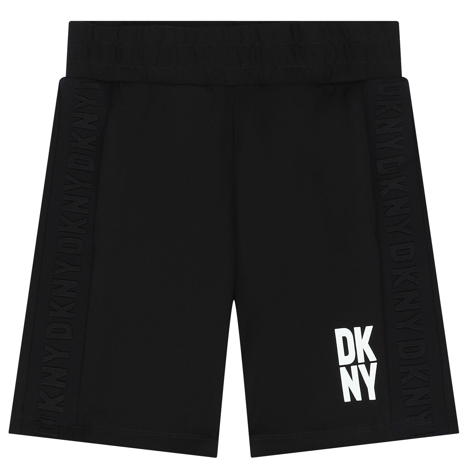 Boys Black Logo Shorts, 1, hi-res