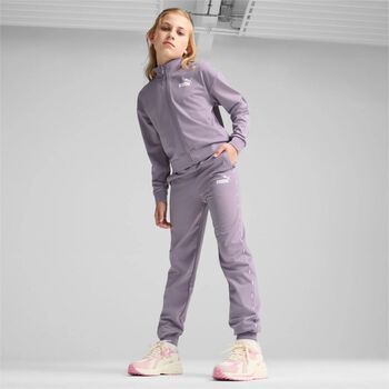 Girls Purple Logo Tracksuit