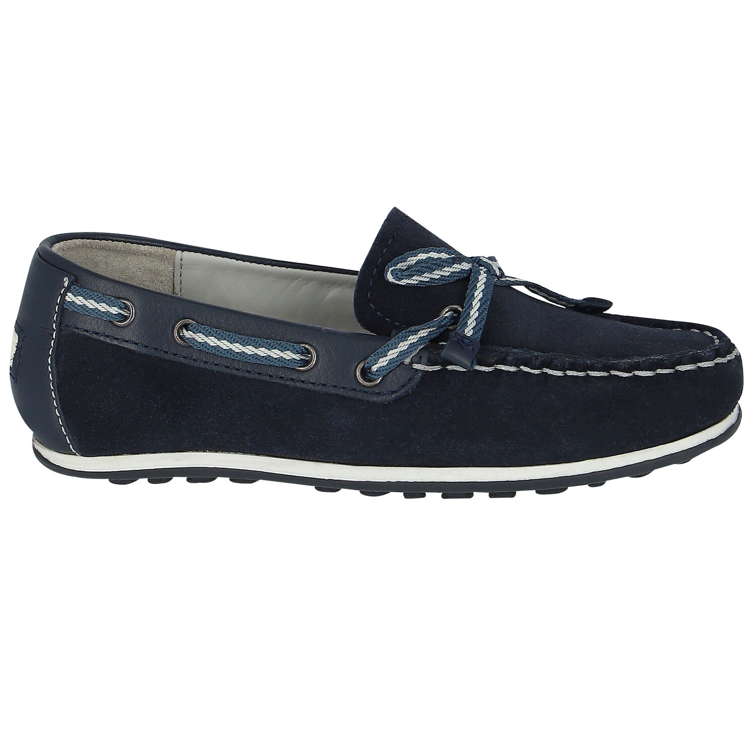 حذاء جلد سويدى باللون الازرق للاولاد , 1, hi-res