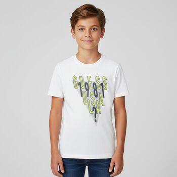 Boys White Logo T-Shirt