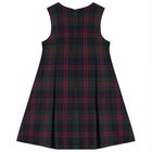 فستان بنات تارتان باللون الكحلي و الأخضر, 1, hi-res