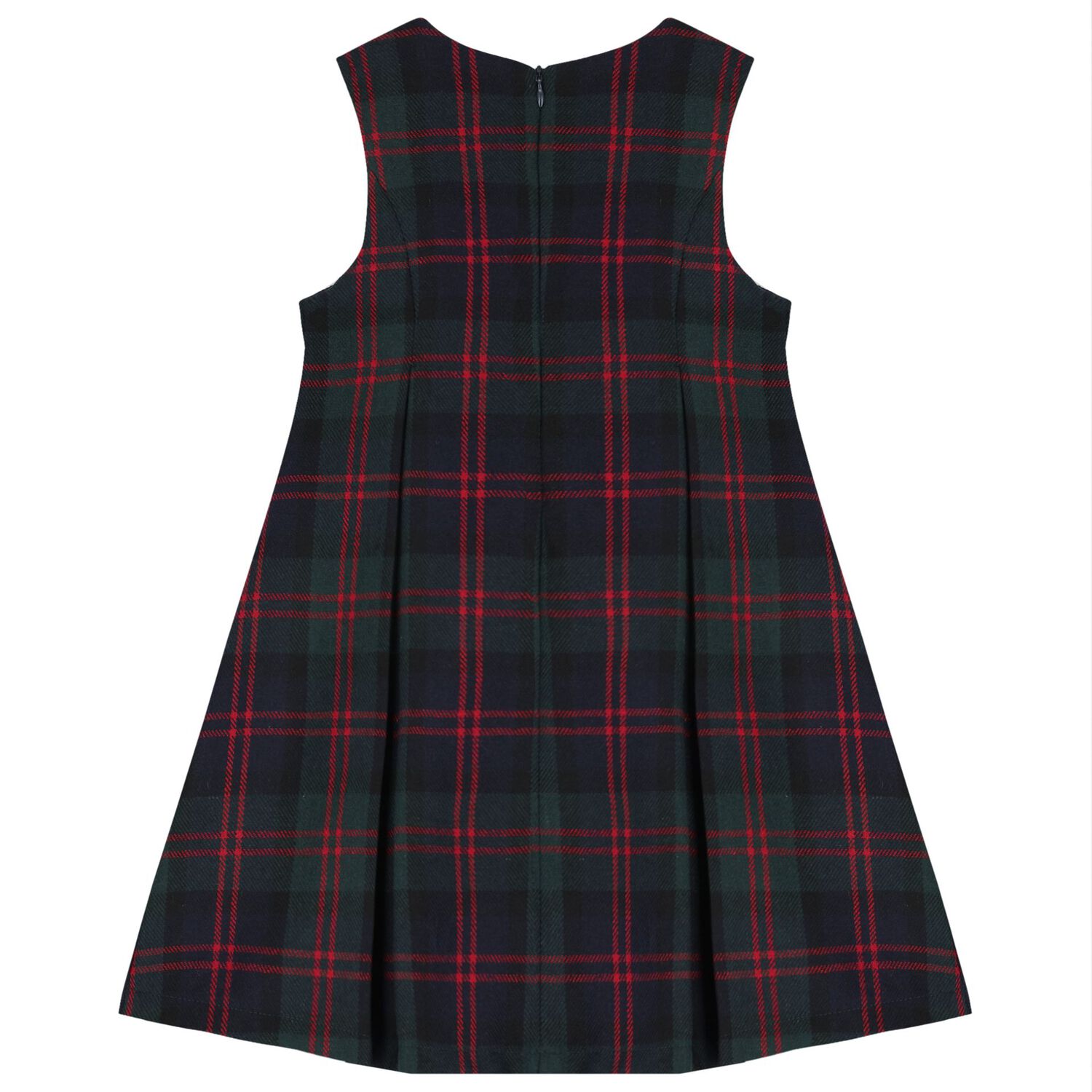 فستان بنات تارتان باللون الكحلي و الأخضر, 1, hi-res image number null