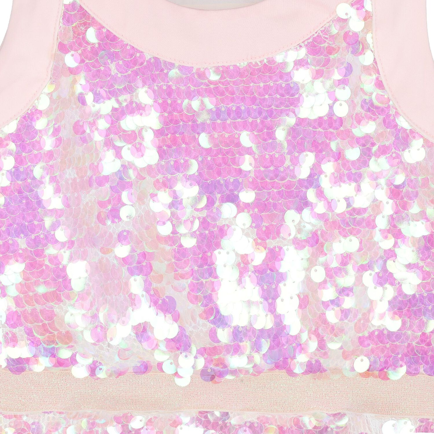Girls Pink Iridescent Sequin Dress, 1, hi-res