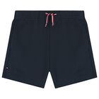 طقم شورت للأطفال الاولاد الرضع مخطط بالألوان الأبيض والكحلي , 1, hi-res