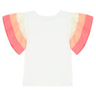 Girls White Flower T-Shirt, 1, hi-res