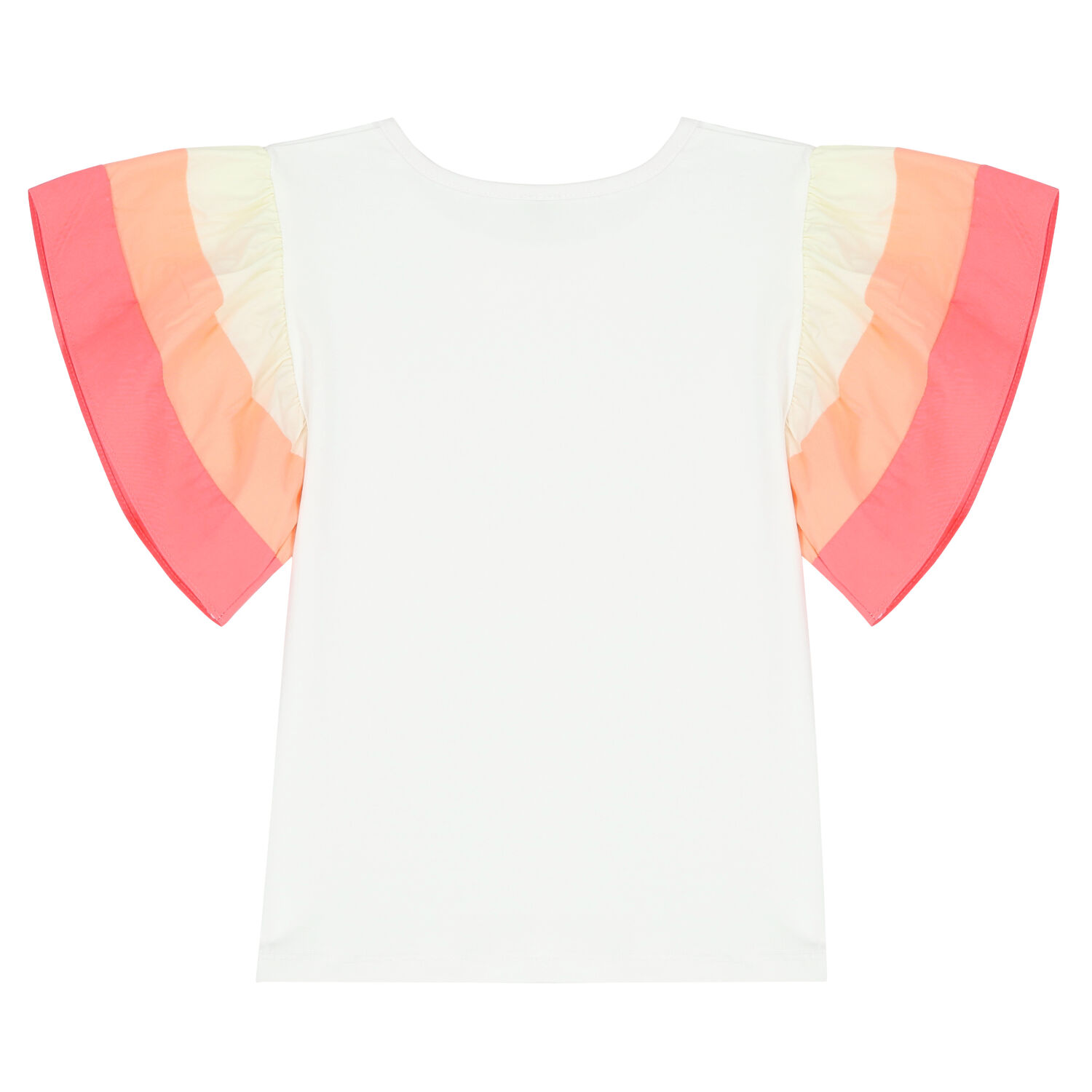 Girls White Flower T-Shirt, 1, hi-res image number null