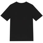 Boys Black Logo T-Shirt, 5, hi-res