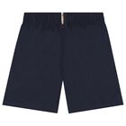 Boys Navy Blue Logo Swim Shorts, 2, hi-res