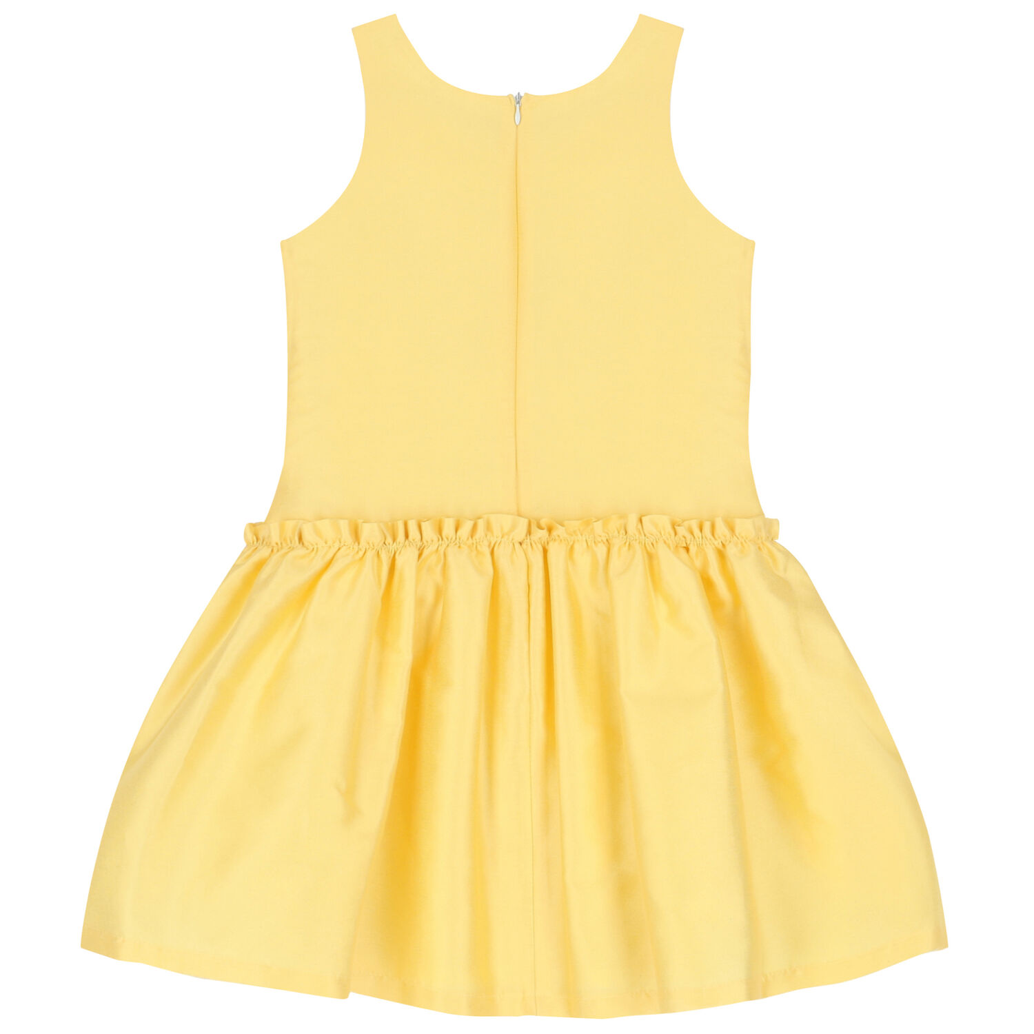 Girls Yellow Ruffled Dress, 1, hi-res