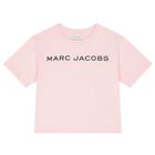 تيشيرت بنات بالشعار  مرصع بأحجار الراين باللون الوردي, 2, hi-res