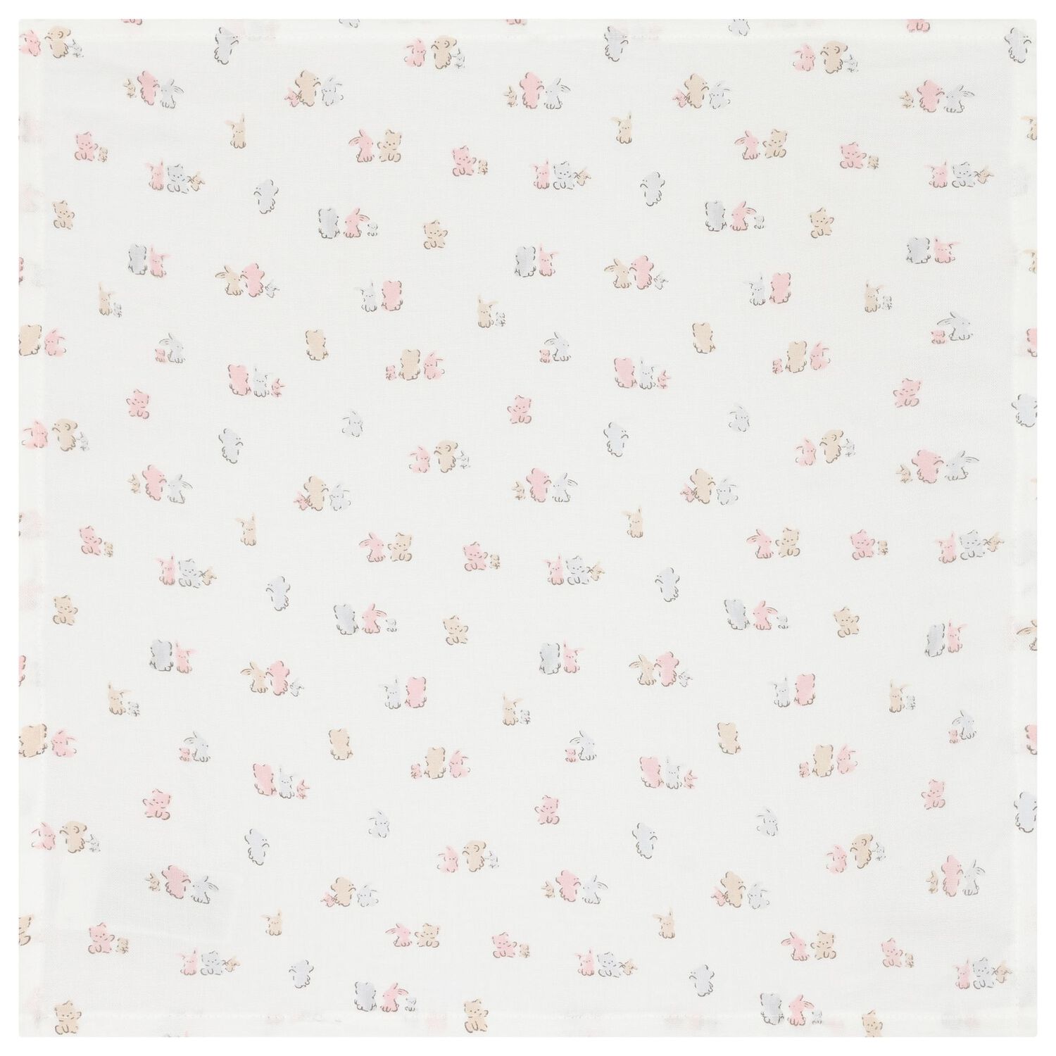 Baby Girls White & Pink Muslin Swaddles (3-Pack), 3, hi-res