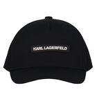 قبعة أولاد بالشعار باللون الاسود , 1, hi-res