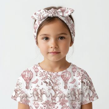 Baby Girls White & Pink Africa Bow Headband