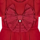 فستان بنات بفيونكة باللون الأحمر, 1, hi-res