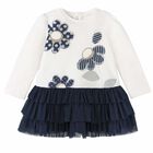 فستان تول باللون الكحلي والعاجي , 2, hi-res