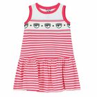 Girls Pink & White Striped Dress, 1, hi-res