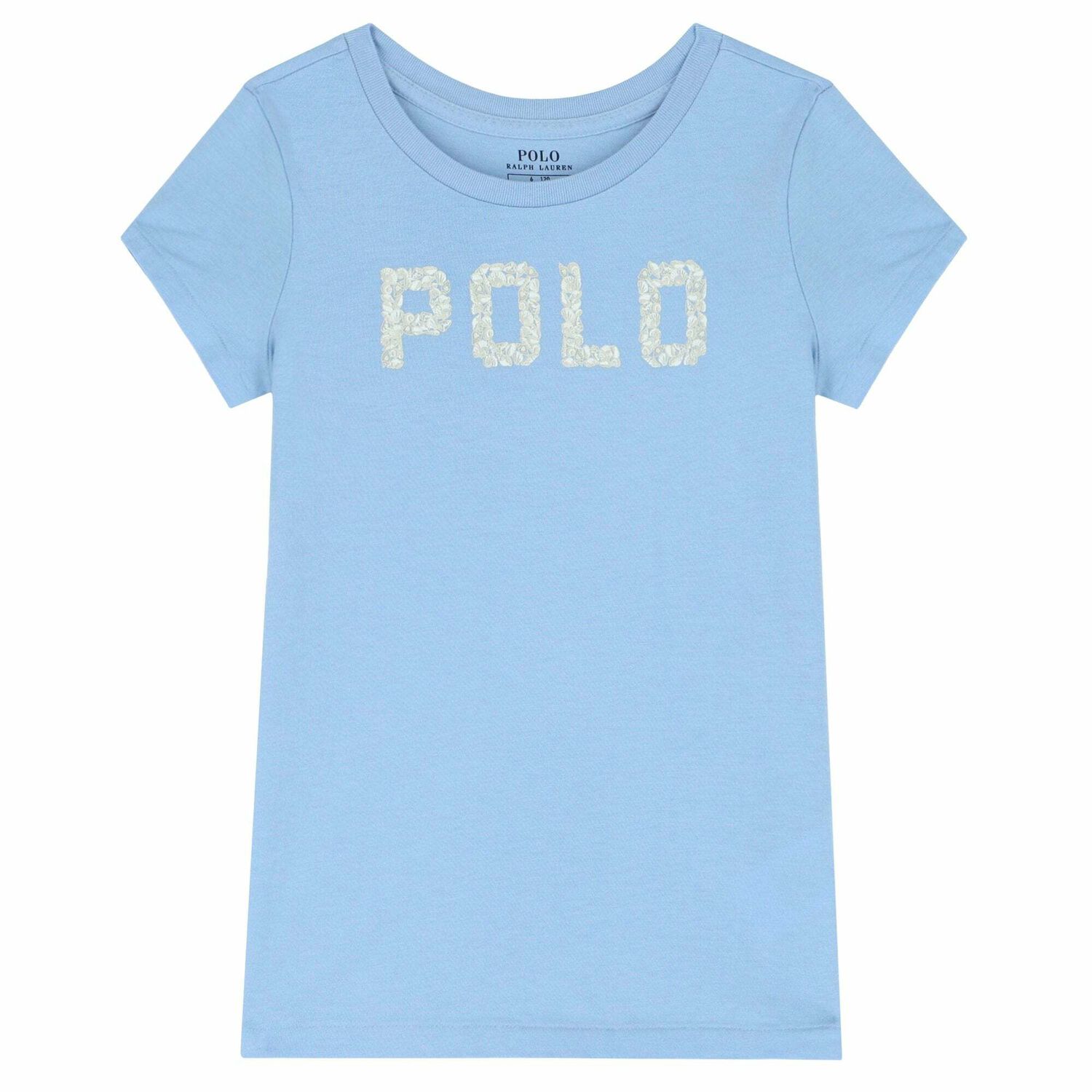 تيشيرت بالشعار باللون الازرق للبنات, 1, hi-res