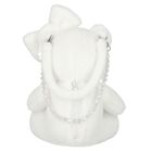 Girls White Teddy Bear Hand Bag, 1, hi-res