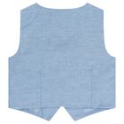 Baby Boys Blue & White Shorts Set, 2, hi-res