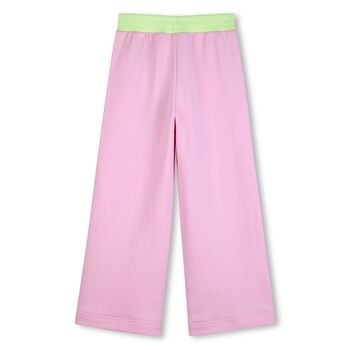 Girls Pink Embellished Joggers