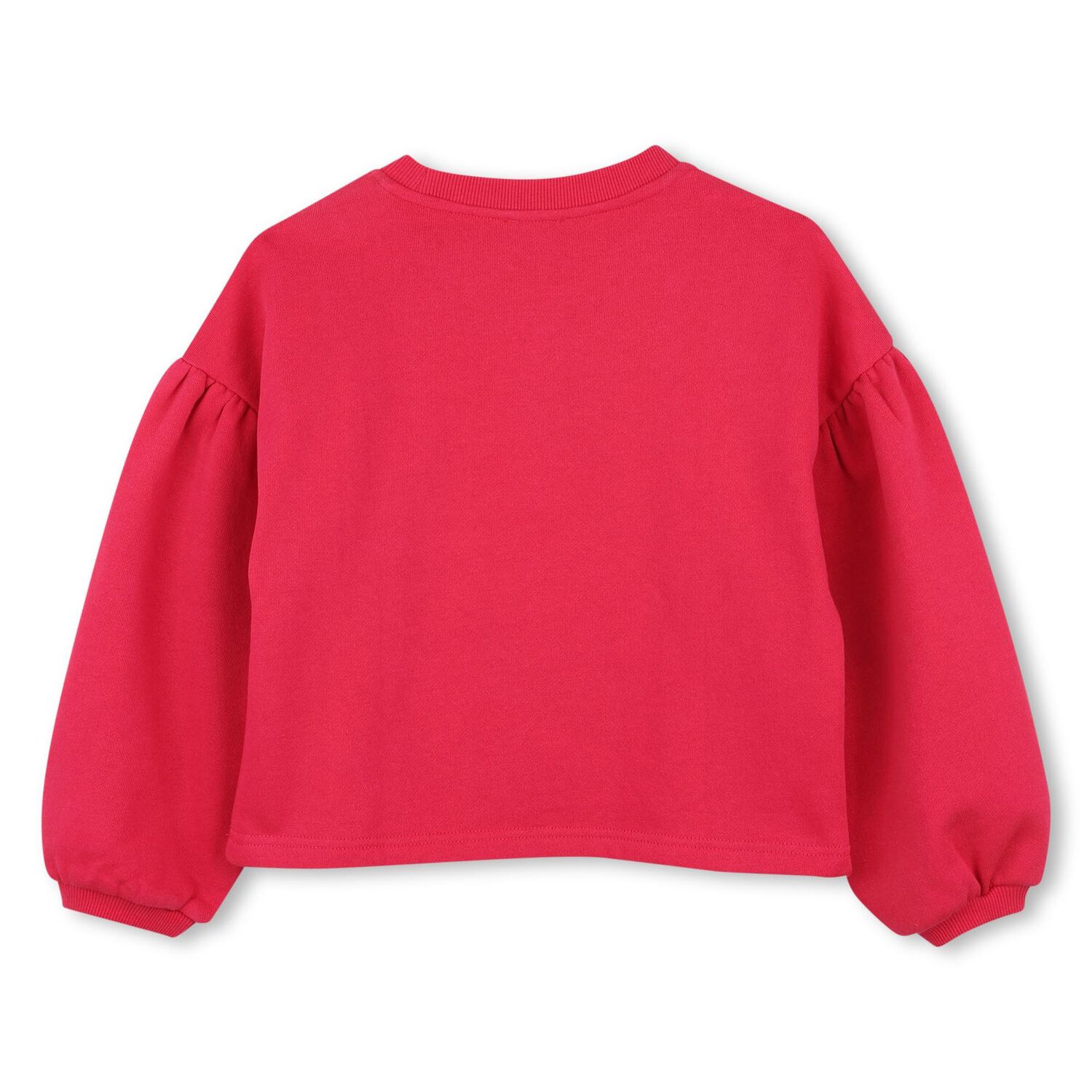 سويت شيرت بشعار زهرة باللون الوردي للبنات, 1, hi-res image number null