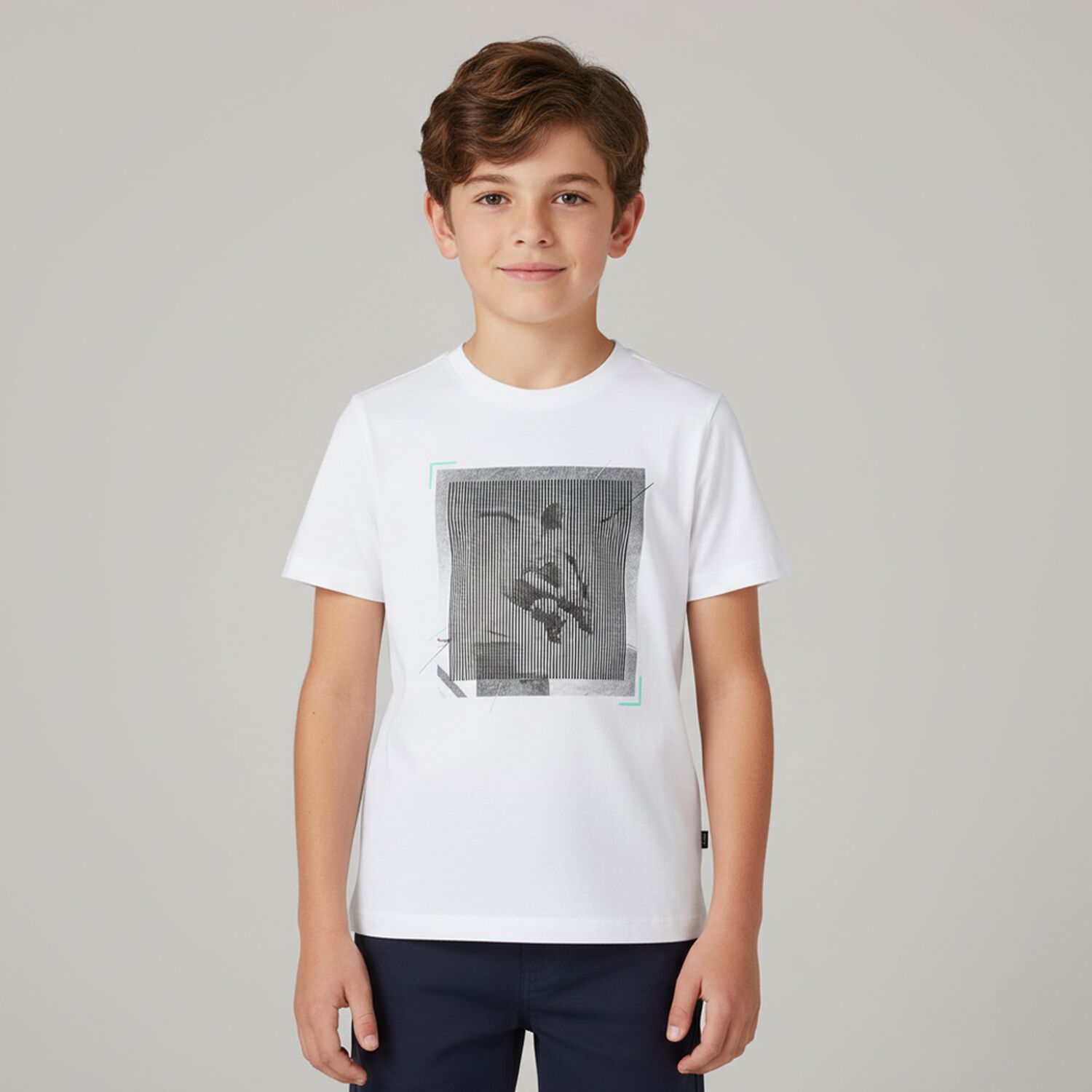Boys White Lenticular Print T-Shirt, 1, hi-res