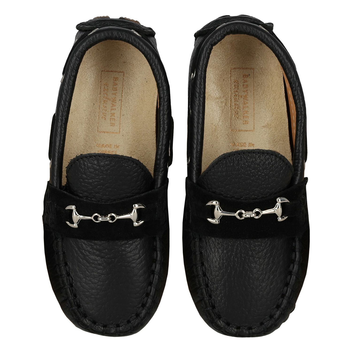 Boys Black Moccasins Shoes, 1, hi-res image number null