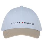 Beige & Blue Logo Cap, 1, hi-res