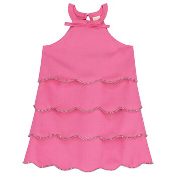 Pink Logo Diamante Dress 