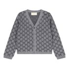 Grey logo Jacquard Baby Cardigan, 1, hi-res