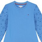 فستان بنات بتطريز أنجليزى باللون الأزرق, 1, hi-res