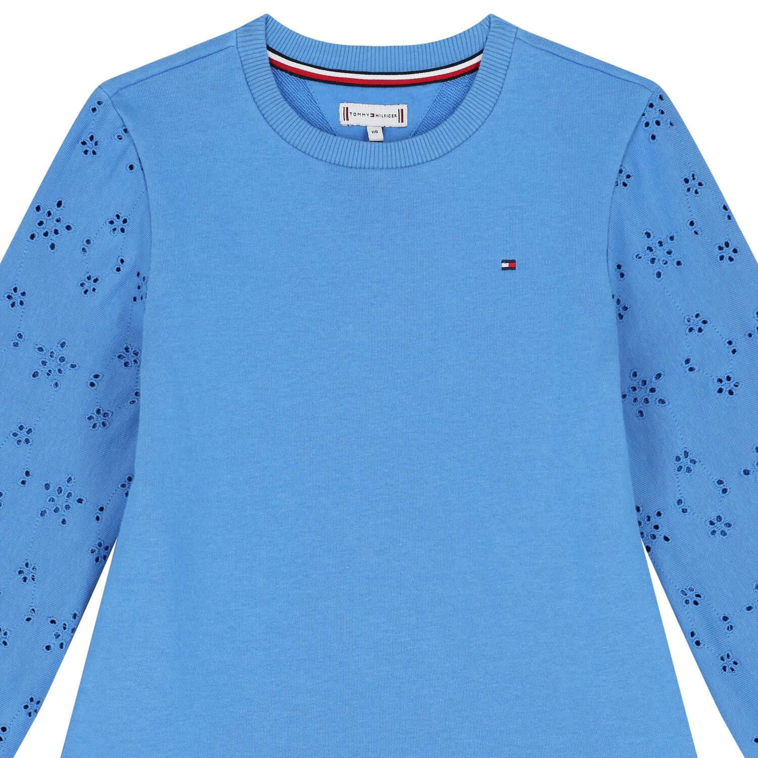 فستان بنات بتطريز أنجليزى باللون الأزرق, 1, hi-res image number null