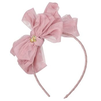Girls Pink Bow Gladys Headband 