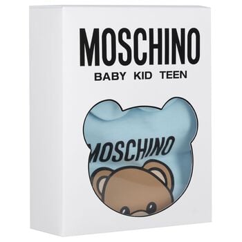 أفرول للأطفال بشعار تيدي بير باللون الأزرق