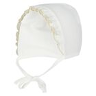 طقم هدايا للبنات أفرول بالشعار باللون الأبيض والذهبي, 1, hi-res