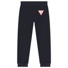 Boys Navy Blue Logo Tracksuit, 3, hi-res