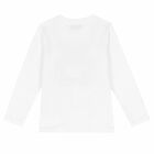 White Logo Long Sleeve Top, 1, hi-res