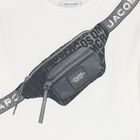 Boys White Belt Bag Long Sleeve Top, 1, hi-res