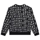 Boys Black Logo Sweatshirt, 1, hi-res