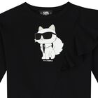 فستان بنات بشعار شوبيت باللون الأسود, 1, hi-res