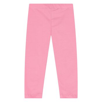Younger Girls Ivory & Pink Leggings Set