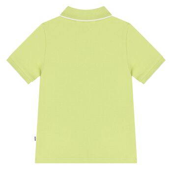 Younger Boys Green Logo Polo Shirt