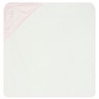 Baby Girls White & Pink Teddy Bear Hooded Towel, 1, hi-res