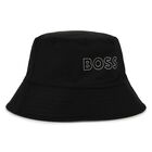 Boys Black Logo Reversible Hat, 1, hi-res