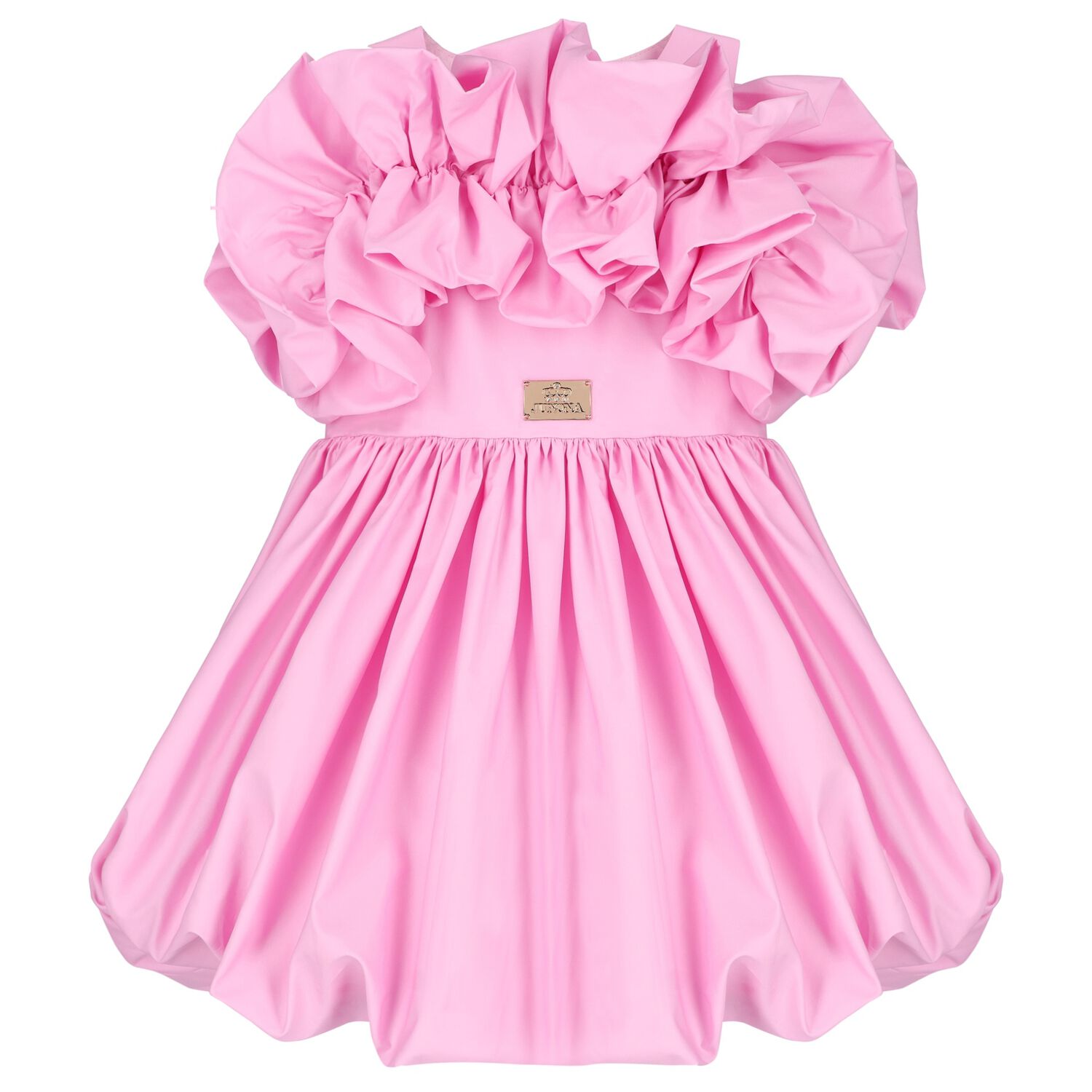 Girls Pink Ruffled Dress, 1, hi-res image number null
