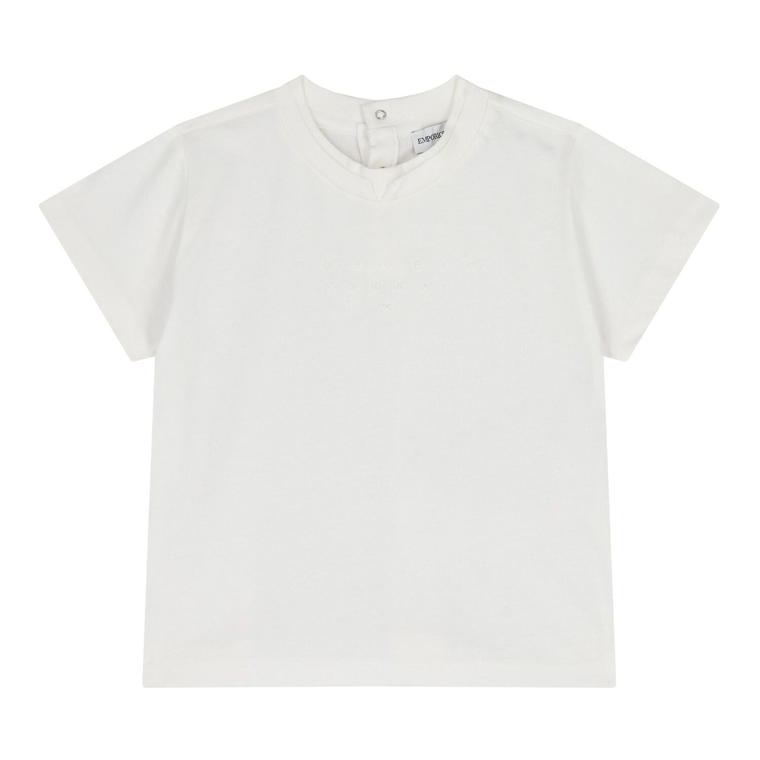 Baby Boys White & Navy Blue Logo Shorts Set, 1, hi-res