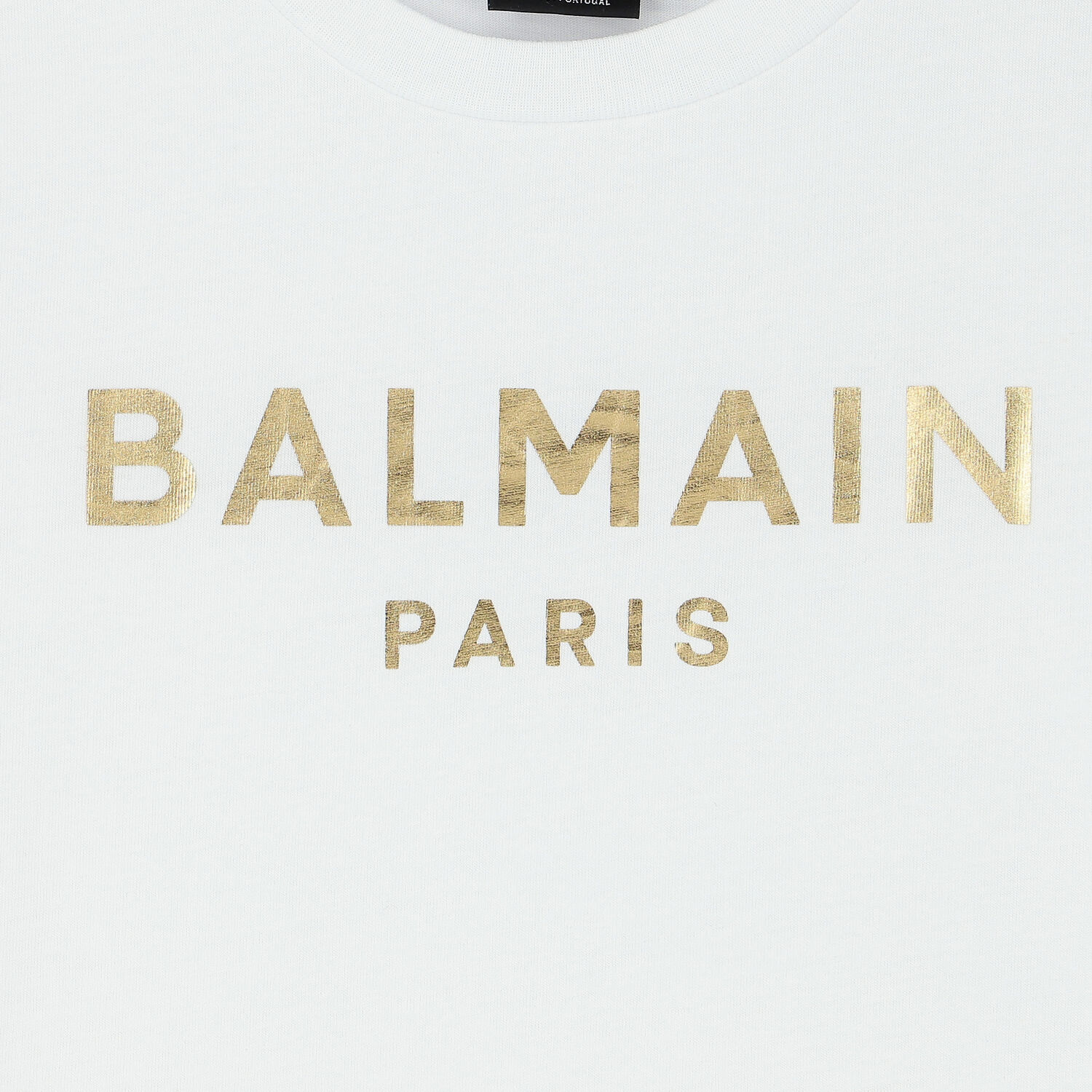 تيشيرت بالشعار باللون الأبيض والذهبي , 1, hi-res