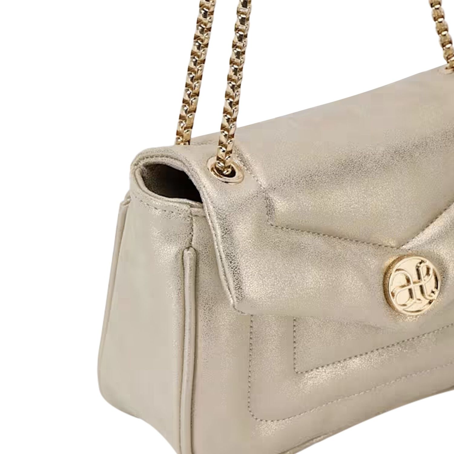 Girls Gold Quilted Handbag, 1, hi-res image number null